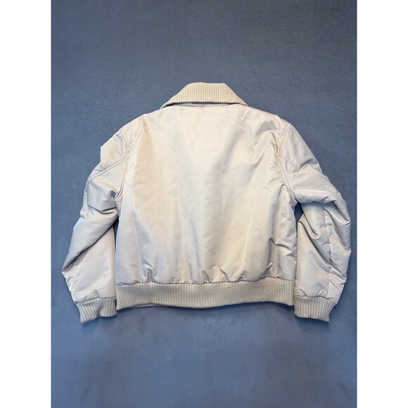 Simply Vera Wang Puffer Jacket w/ Sweater Accents Tan Womens LG - Picture 7 of 9